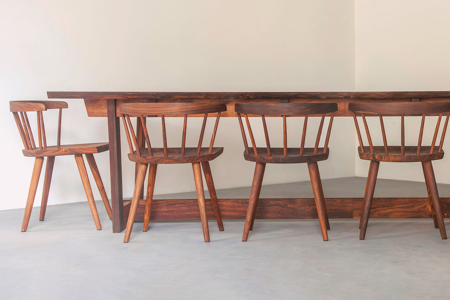 Ikigai - Japanese Style Live Edge Dining Table Set (With Chair)