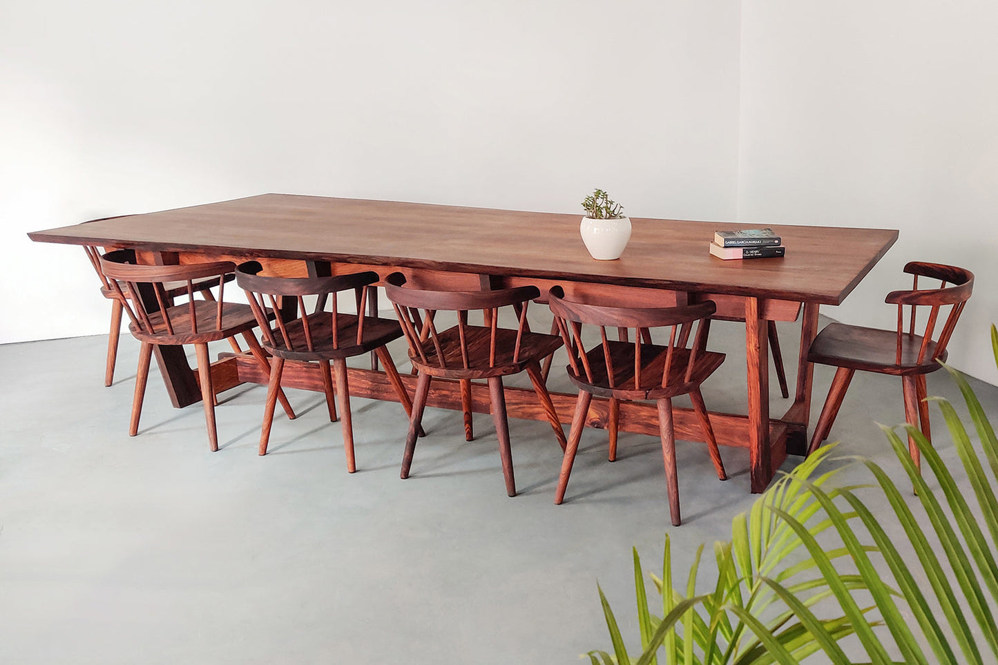 Ikigai - Japanese Style Live Edge Dining Table Set (With Chair)