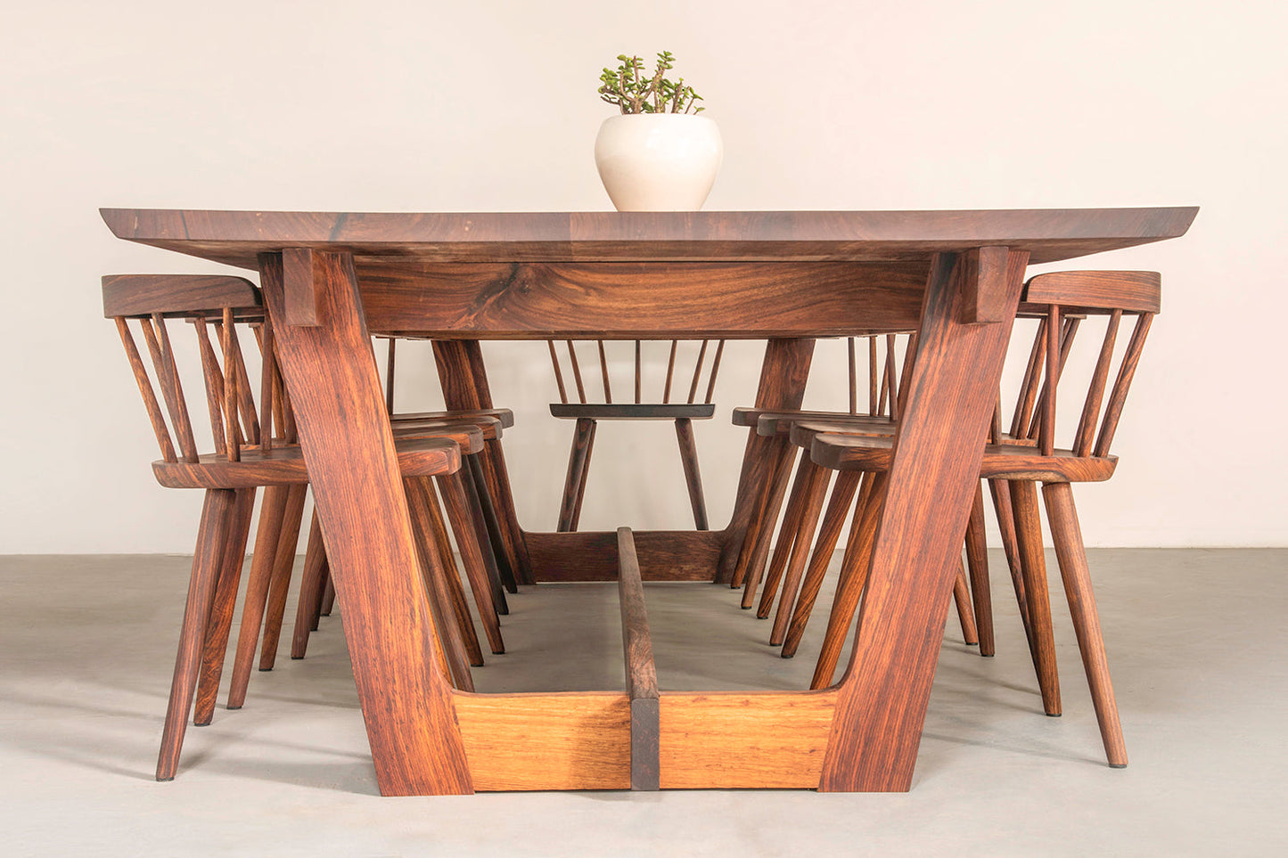 Ikigai - Japanese Style Live Edge Dining Table Set (With Chair)