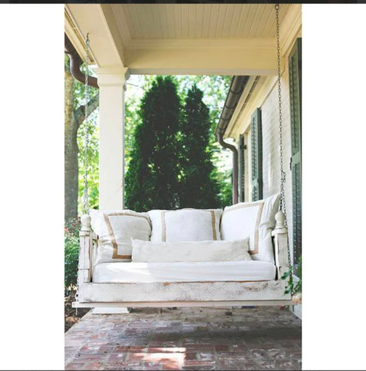 Eva - Solid Wood Swing Lime White Finish