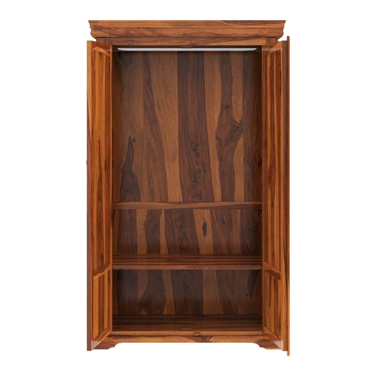 Ferguson Solid Wood Wardrobe (Teak Finish)