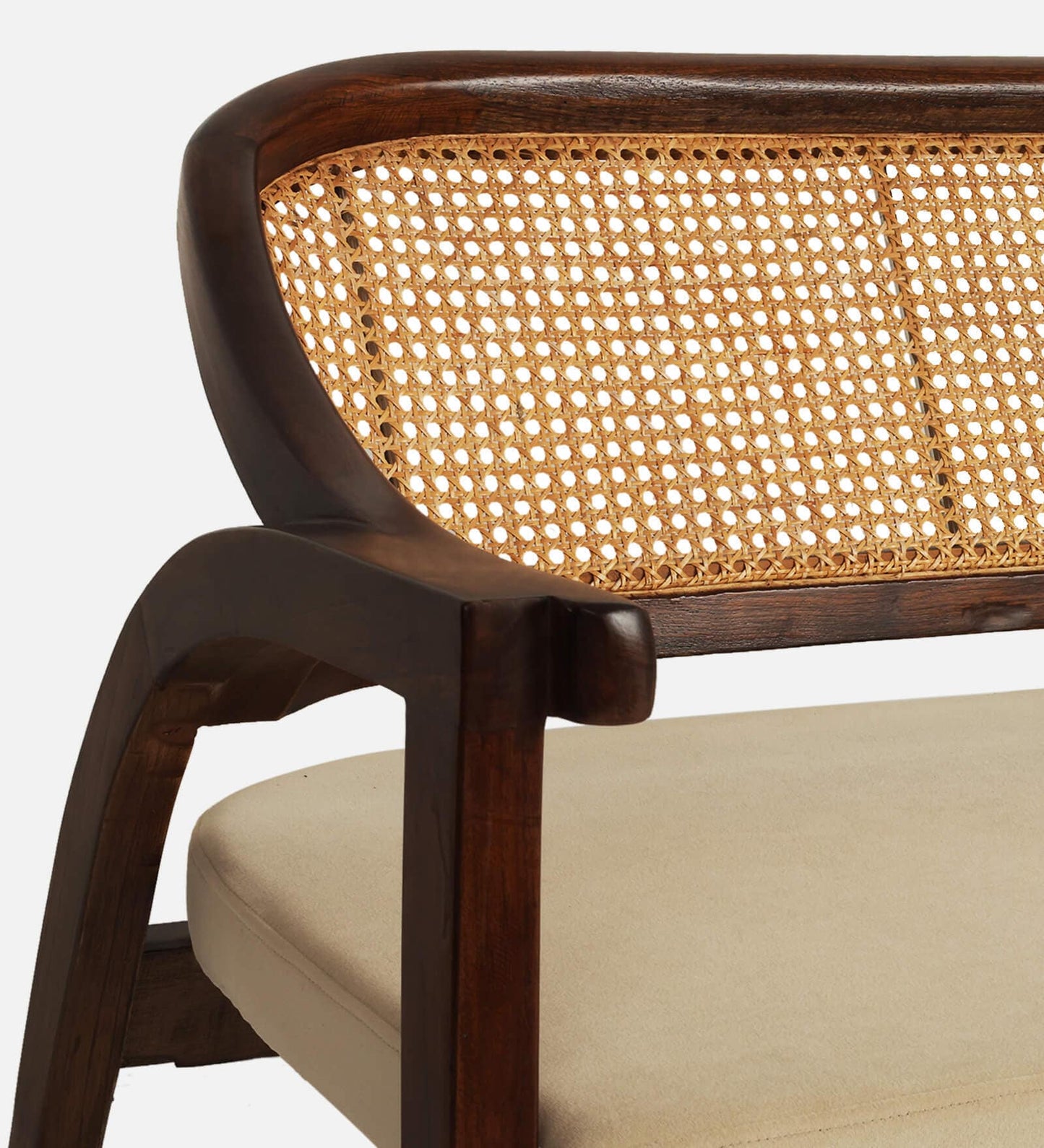 Rattan - Bench cum Sofa (Solid Wood Cane Work)