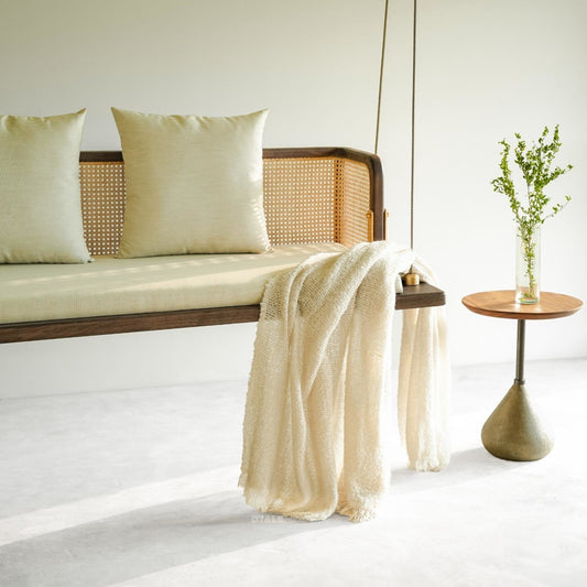 The October - Two-Way Rattan Swing Solid Sheesham Wood