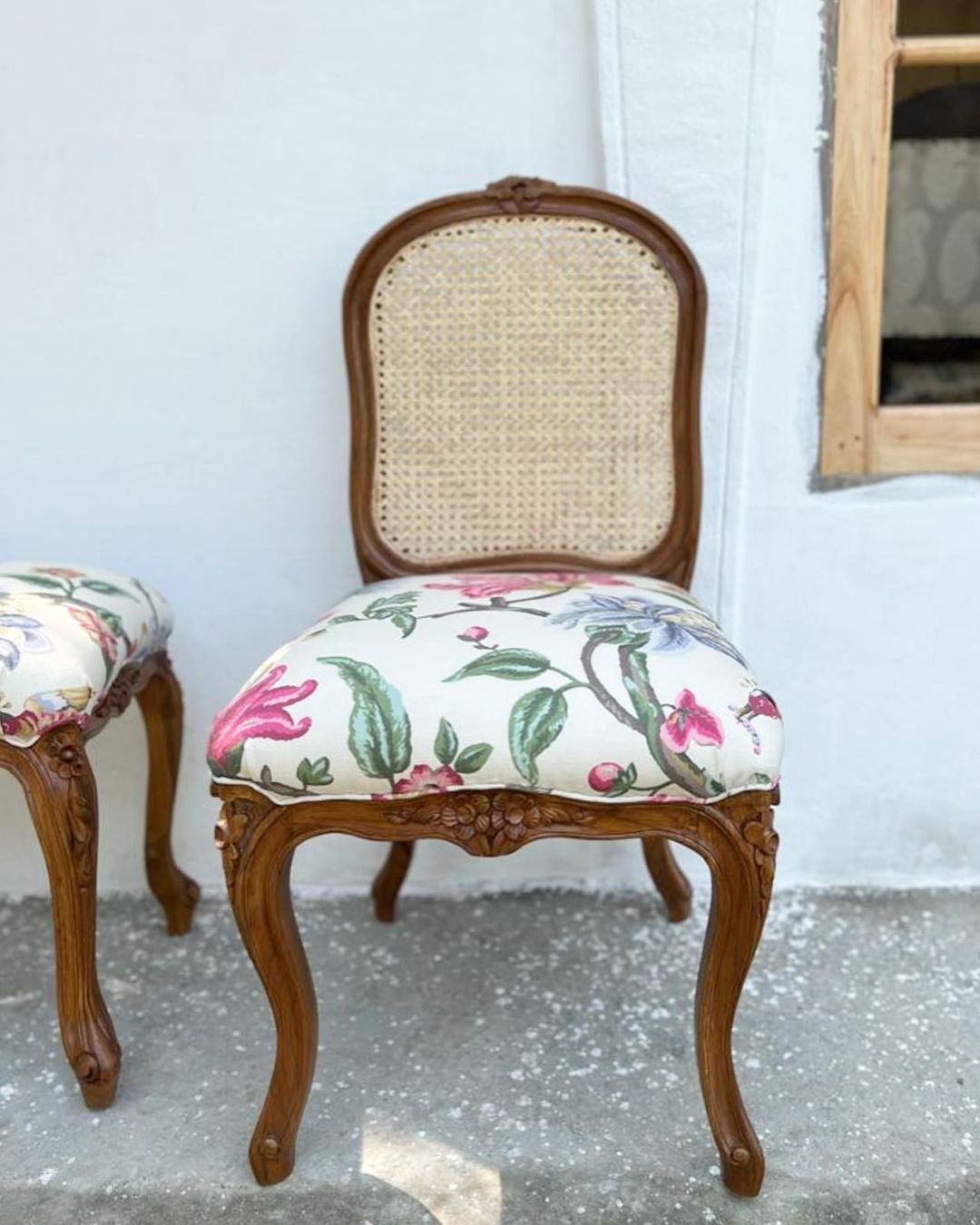 Vintage French Louis XV Style Cane Chairs/bohemian/antique 