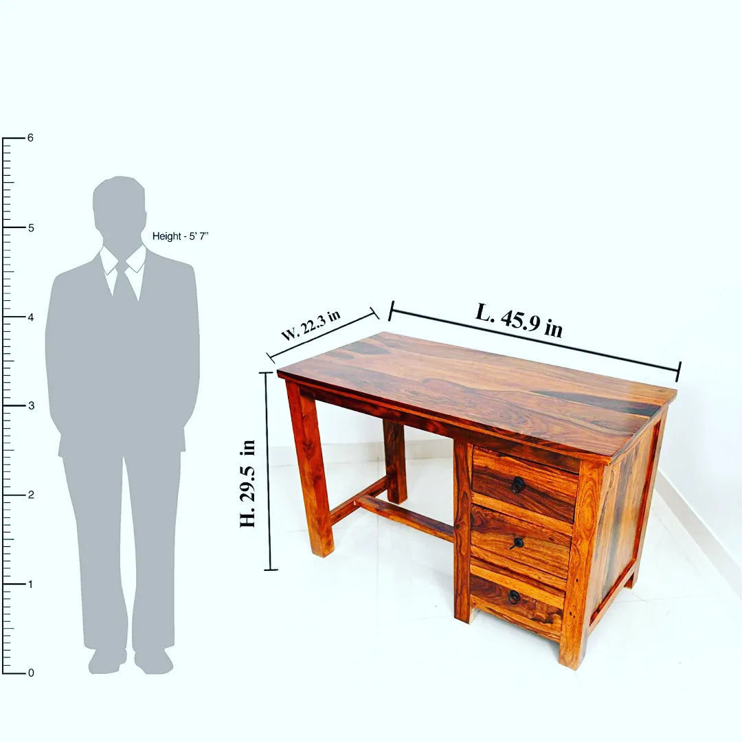 Book Worm- Study Table  Wood Wooden Writing Study Desk Table For Home