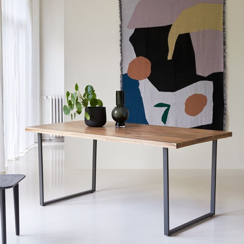 Echo - Solid Acacia And Metal Dining Table