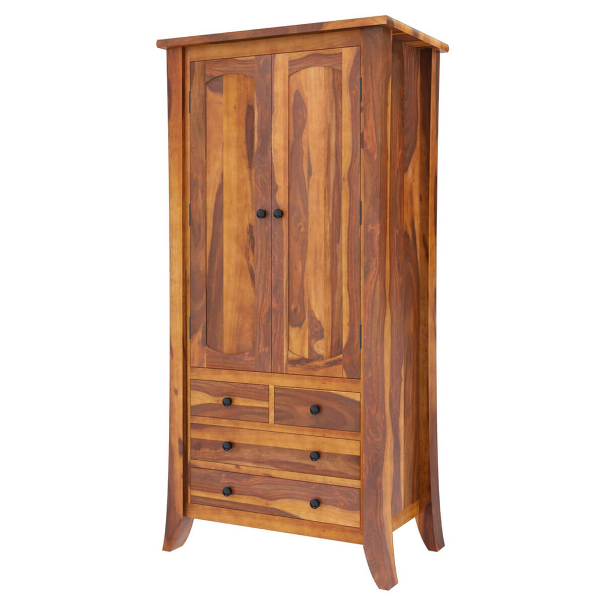 Harnoor - Solid Wood Wardrobe In Natural Finish