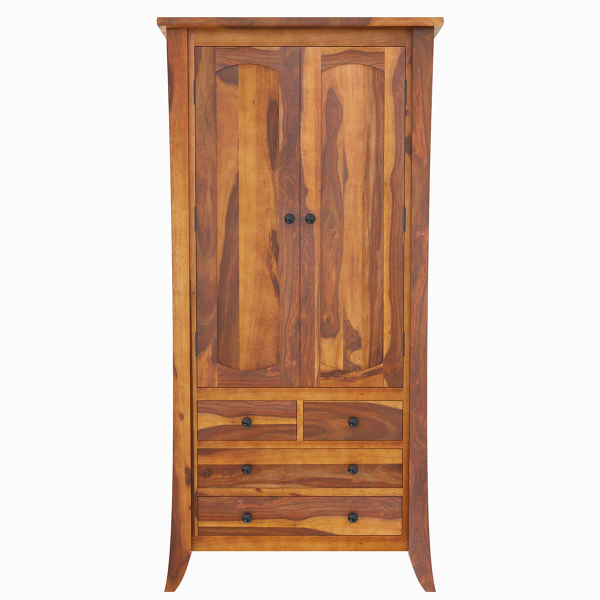 Harnoor - Solid Wood Wardrobe In Natural Finish