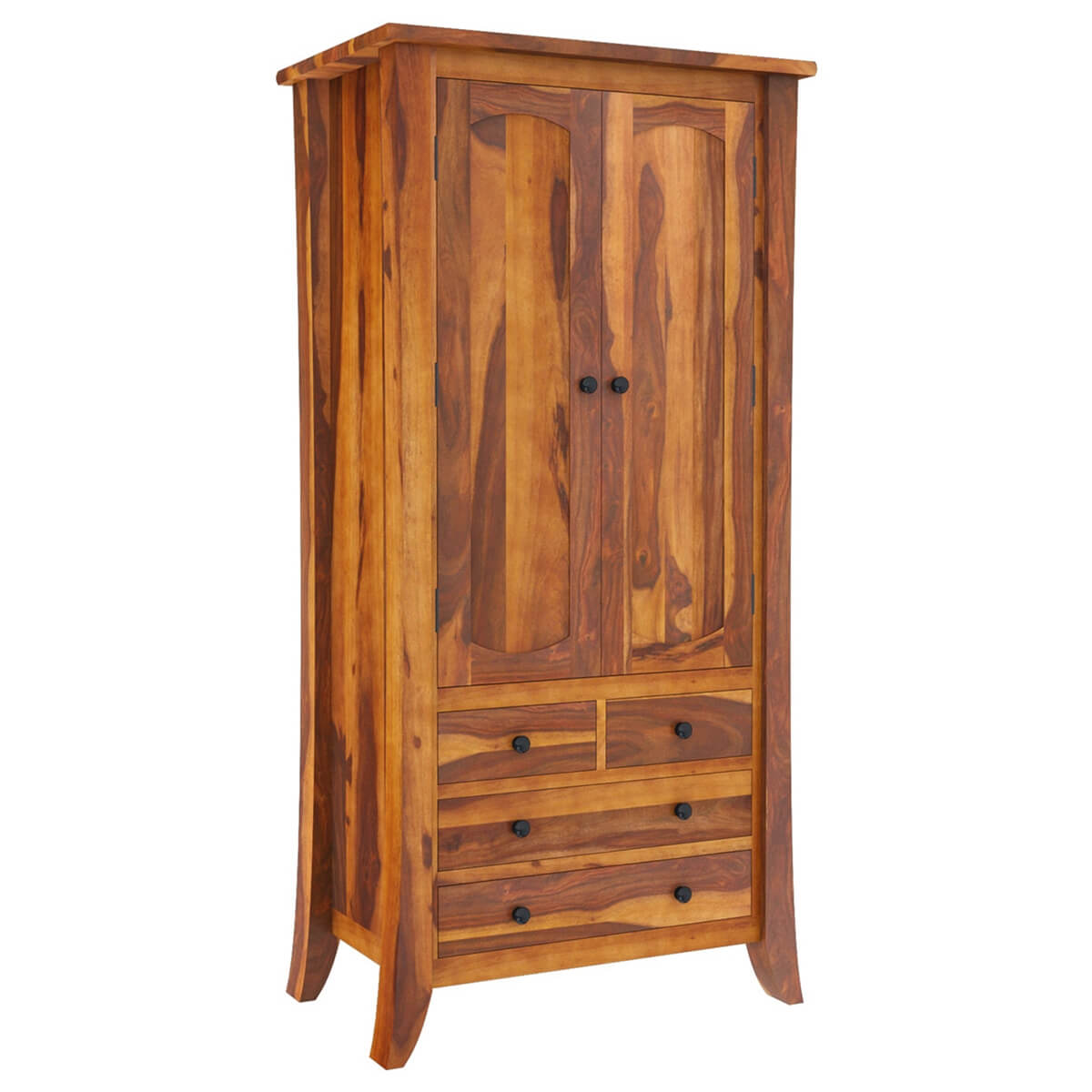 Harnoor - Solid Wood Wardrobe In Natural Finish