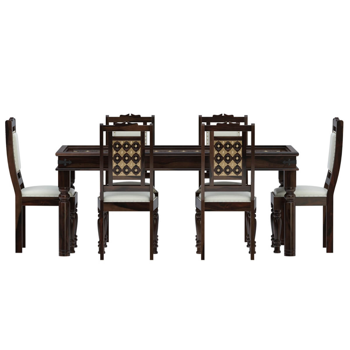 Glitter - The Brass Dinning Table Set (6 Chairs)