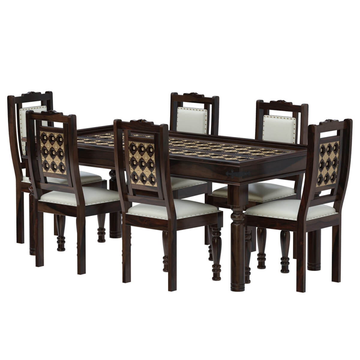 Glitter - The Brass Dinning Table Set (6 Chairs)