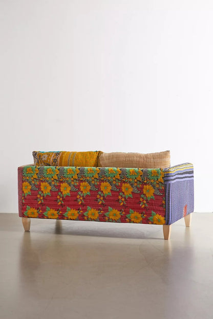 Asana Chakra - Bohemian Patch Work Hand Made Love Seat Sofa