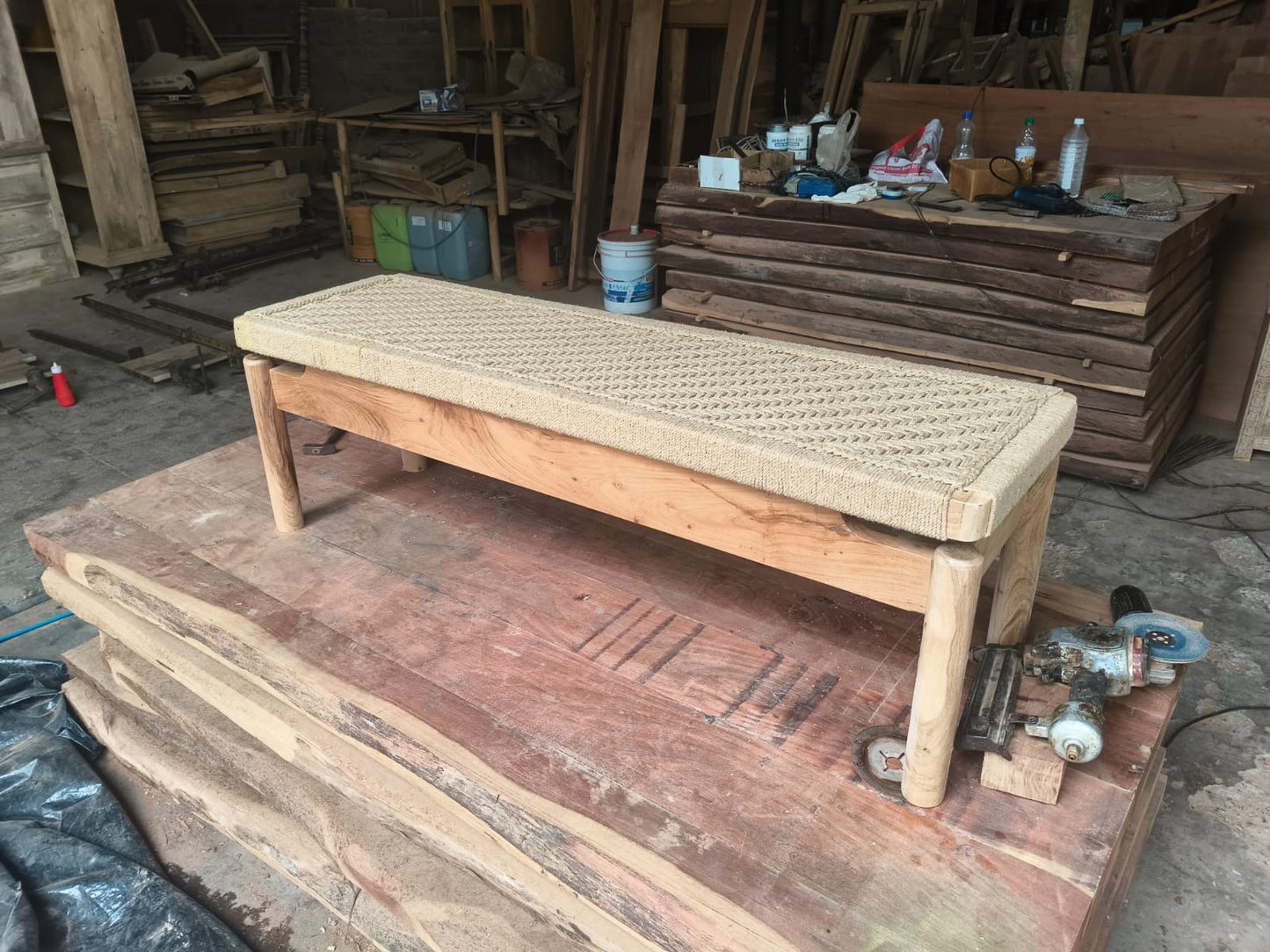 Cosmic - Woven Bench (Organic ropes)