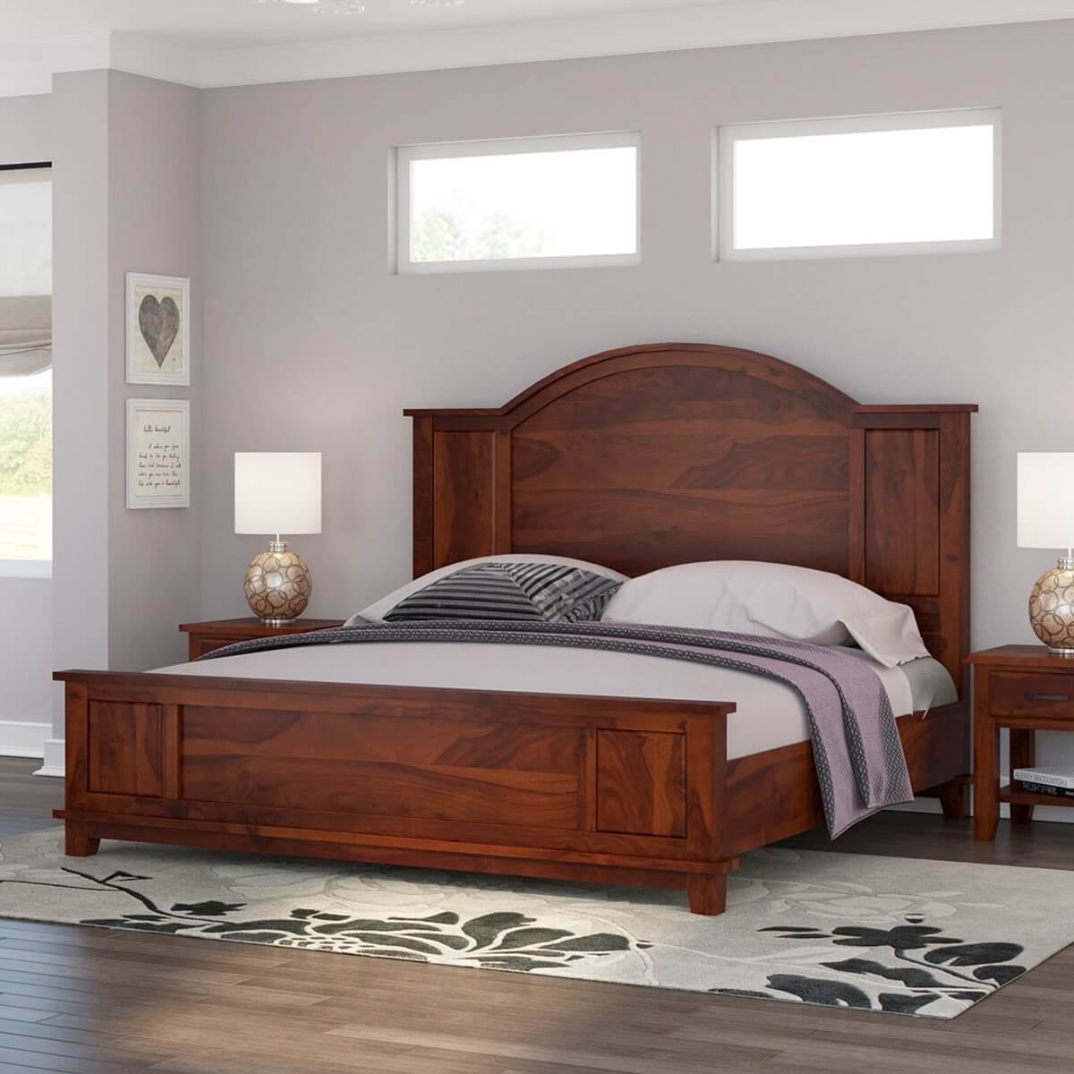 Petra Wooden Bed Without Storage King Size Bed