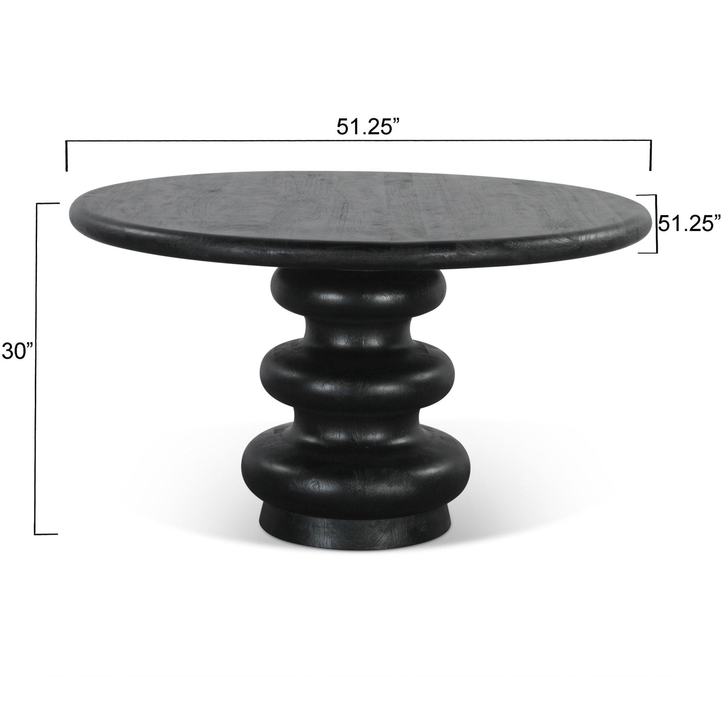 Eva – Solid Mango Wood Round Dining Table