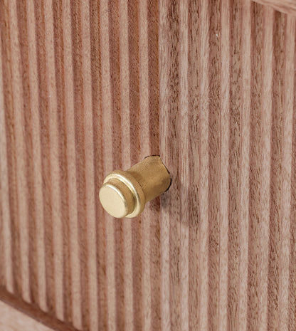 Hampton - Six-Drawer Chest of Drawers (Natural Oak-Stained Solid Mango Wood)