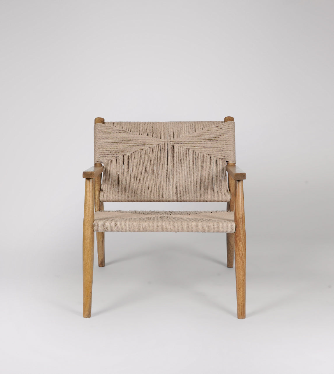 Matrix - Armchair - Natural Oak-Stained Mango Wood & Danish Cord