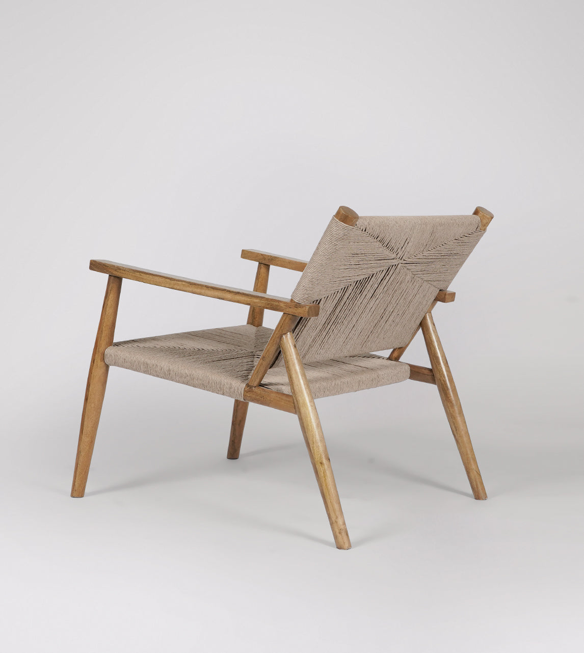 Matrix - Armchair - Natural Oak-Stained Mango Wood & Danish Cord