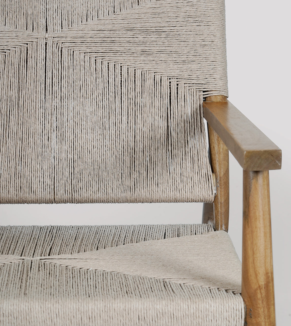 Matrix - Armchair - Natural Oak-Stained Mango Wood & Danish Cord