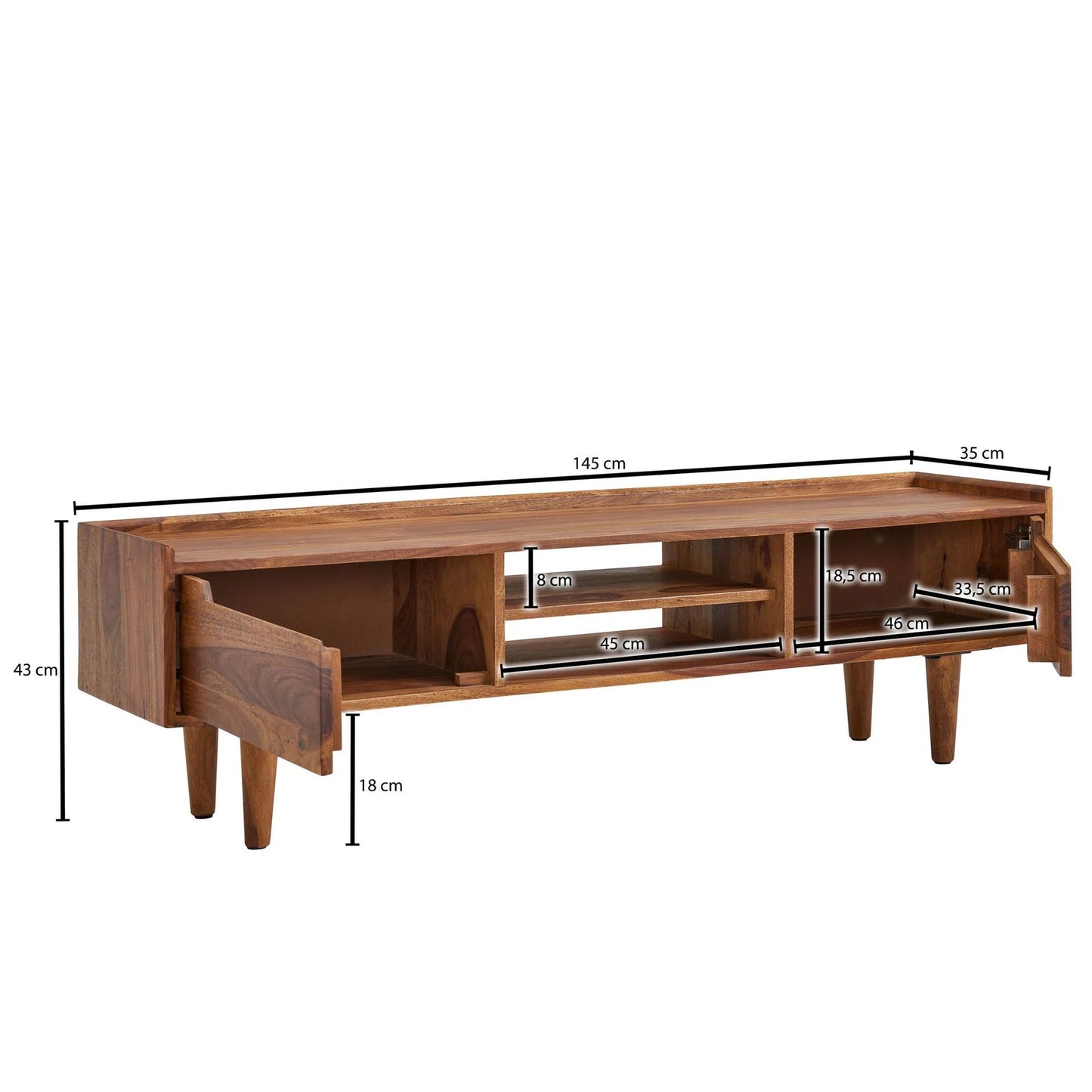 Ataraxia - Solid Wood TV Cabinet