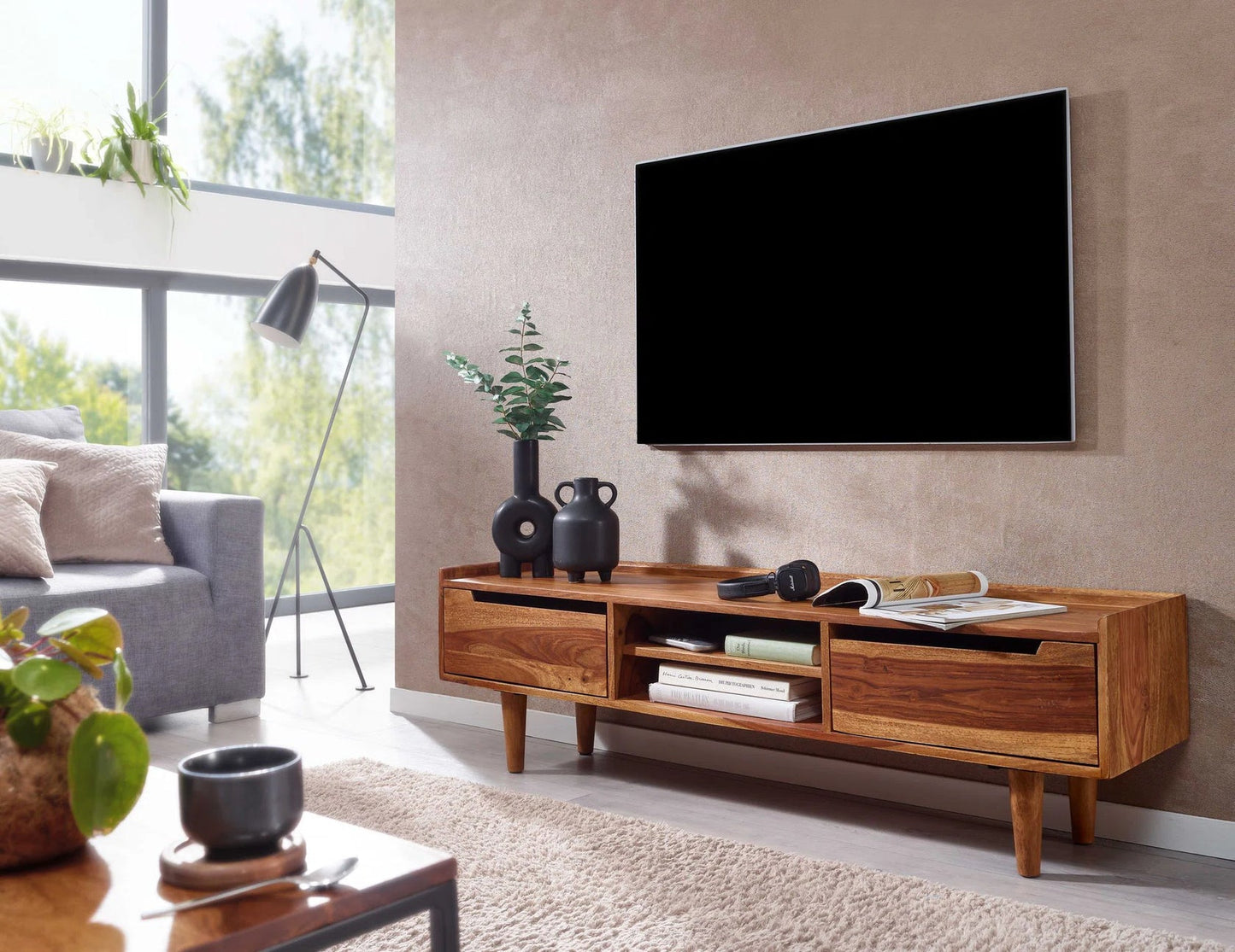 Ataraxia - Solid Wood TV Cabinet