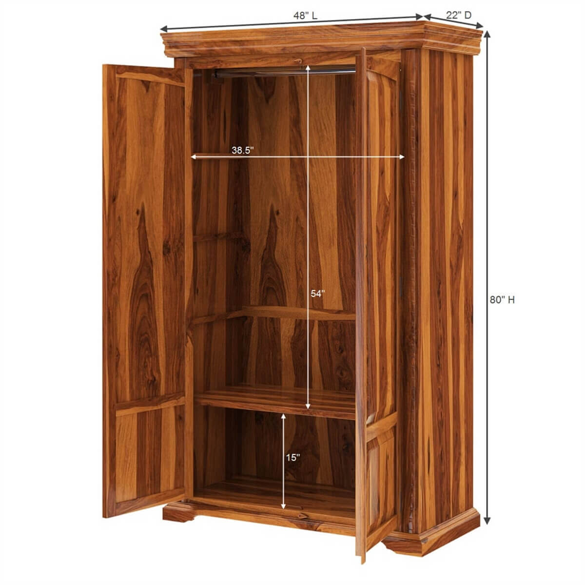 Ferguson Solid Wood Wardrobe