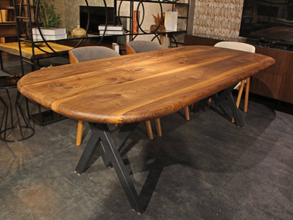 Mid Century - Live Edge Dining Table / Chair (Optional)