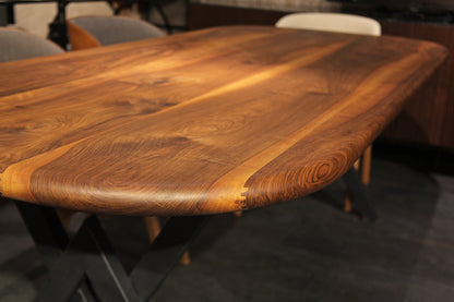 Mid Century - Live Edge Dining Table / Chair (Optional)