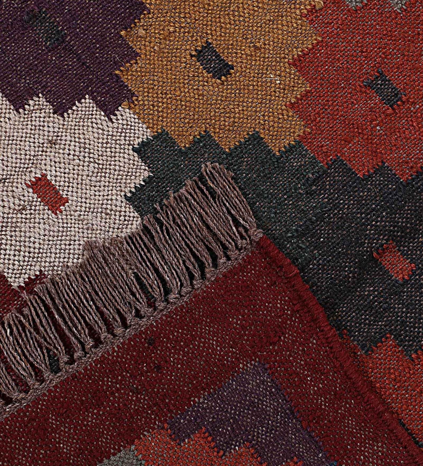 The Jodhpur - Multicolor Wool & Jute Hand Woven Dhurrie