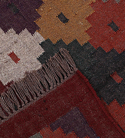 The Jodhpur - Multicolor Wool & Jute Hand Woven Dhurrie
