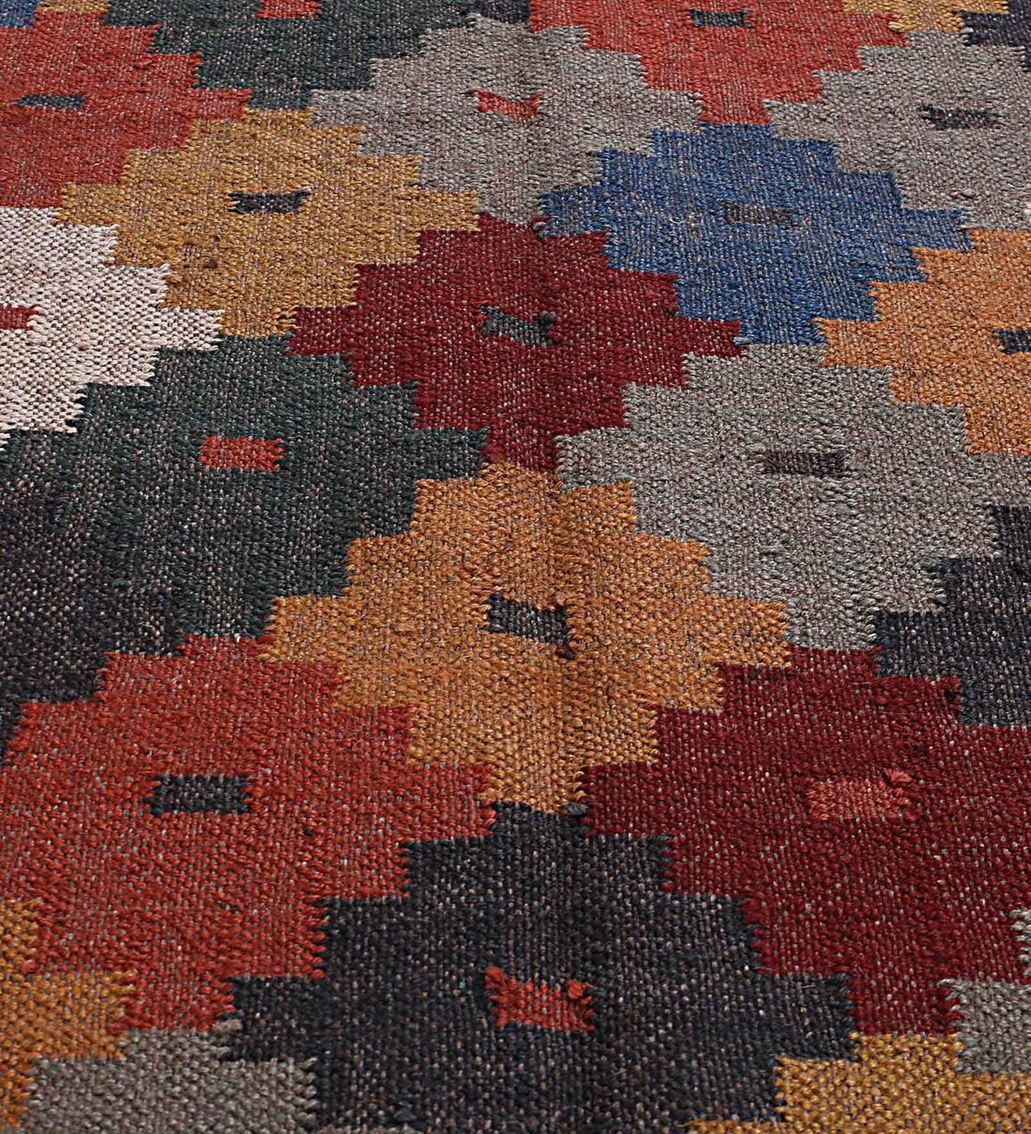 The Jodhpur - Multicolor Wool & Jute Hand Woven Dhurrie