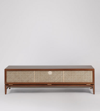 Medusa Large TV stand – Greek-Inspired Elegance in Solid Wood & Rattan