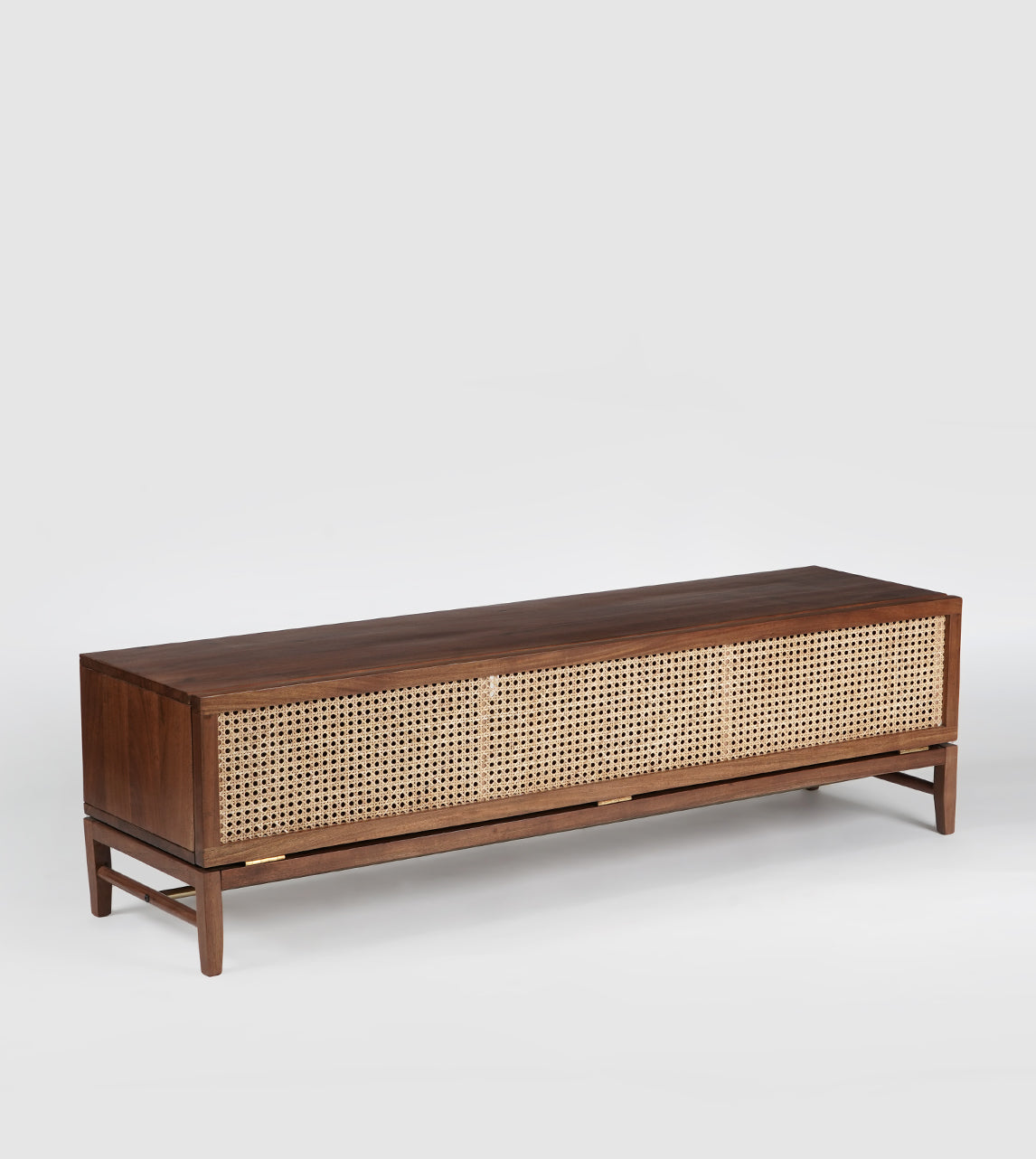 Medusa Large TV stand – Greek-Inspired Elegance in Solid Wood & Rattan