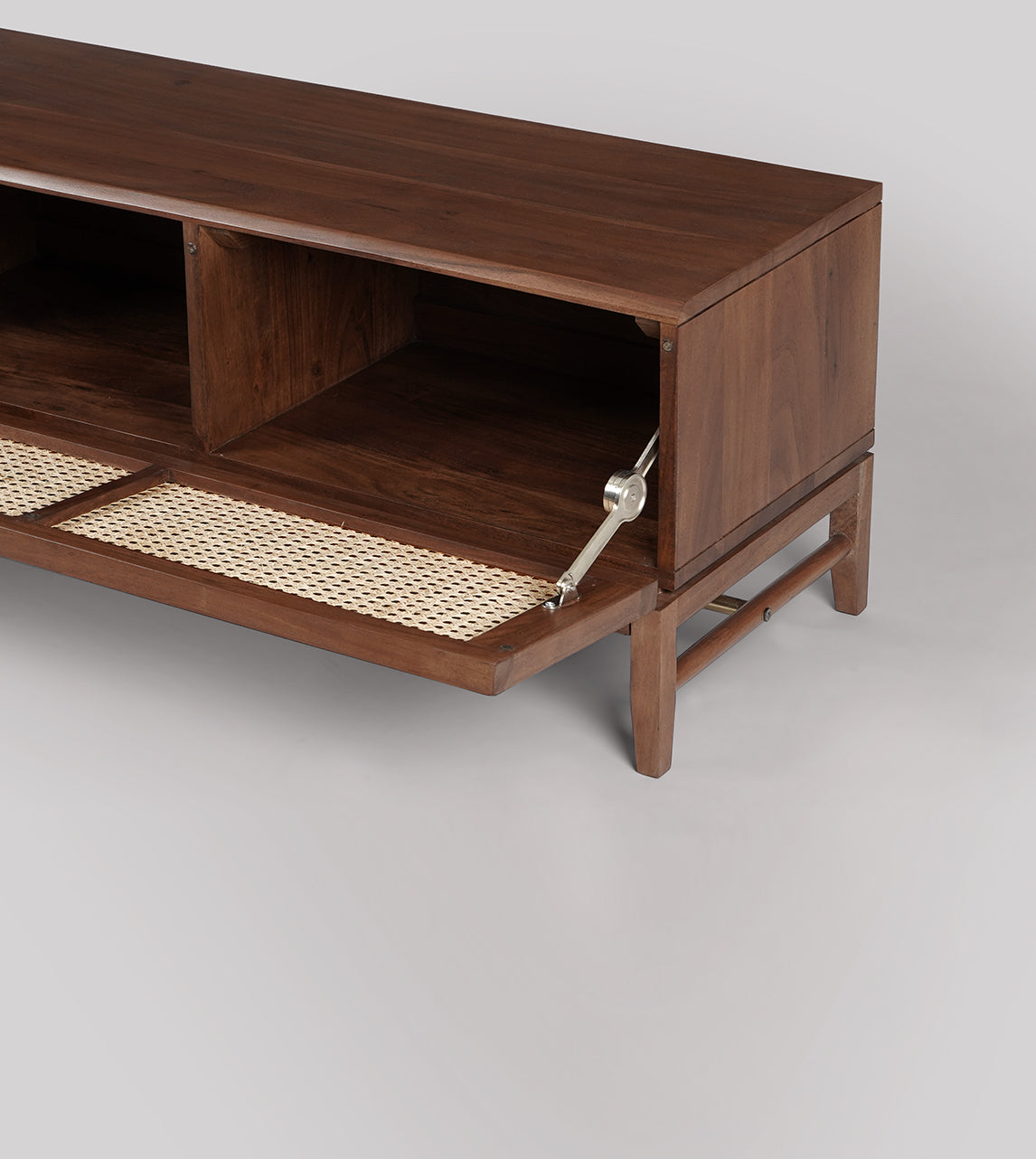 Medusa Large TV stand – Greek-Inspired Elegance in Solid Wood & Rattan