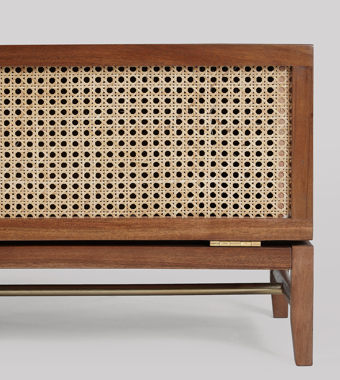 Medusa Large TV stand – Greek-Inspired Elegance in Solid Wood & Rattan