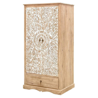 Wardrobe Hand carved (Lime White)