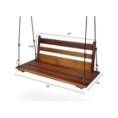 Seron - Wooden Swing With Detachable Backrest.