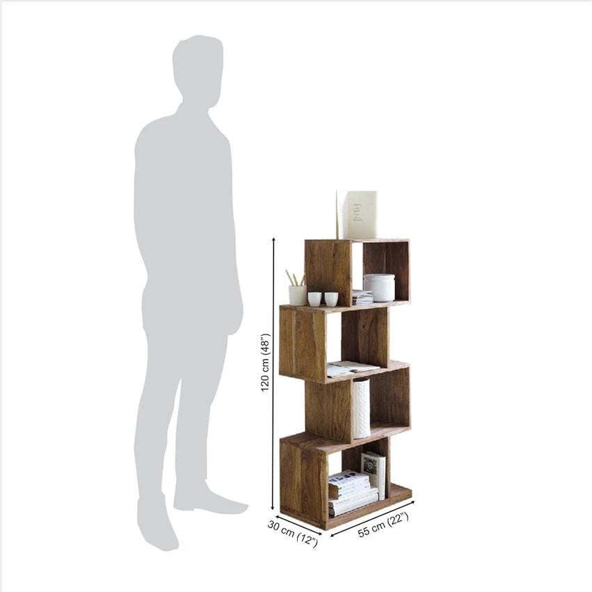 Book Worm- Book Organizer / Shelf (Solid Sheeshsam Wood)