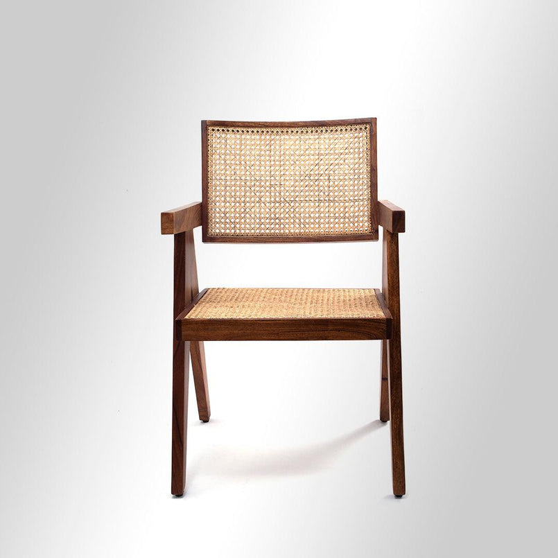 Pierre - The Chandigarh Chair Solid Wood Cane Work – Furnify Design