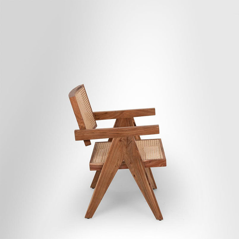 Pierre - The Chandigarh Chair Solid Wood Cane Work – Furnify Design