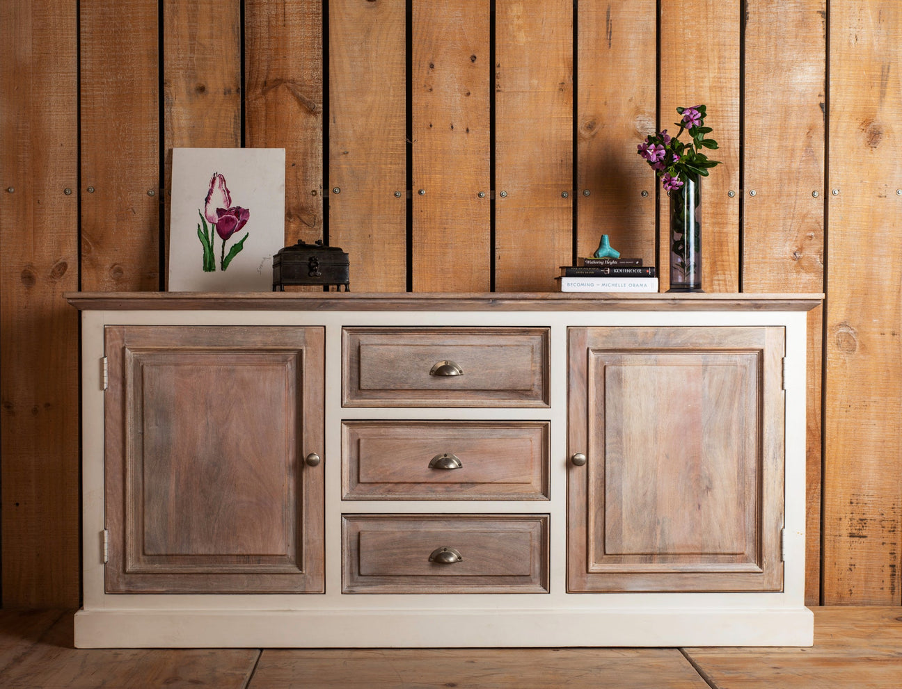 Santorini - Sideboard (White / Black Finish)