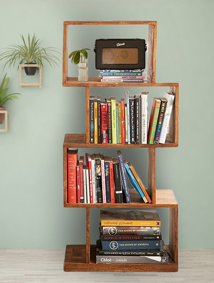 Book Worm- Book Organizer / Shelf (Solid Sheeshsam Wood)