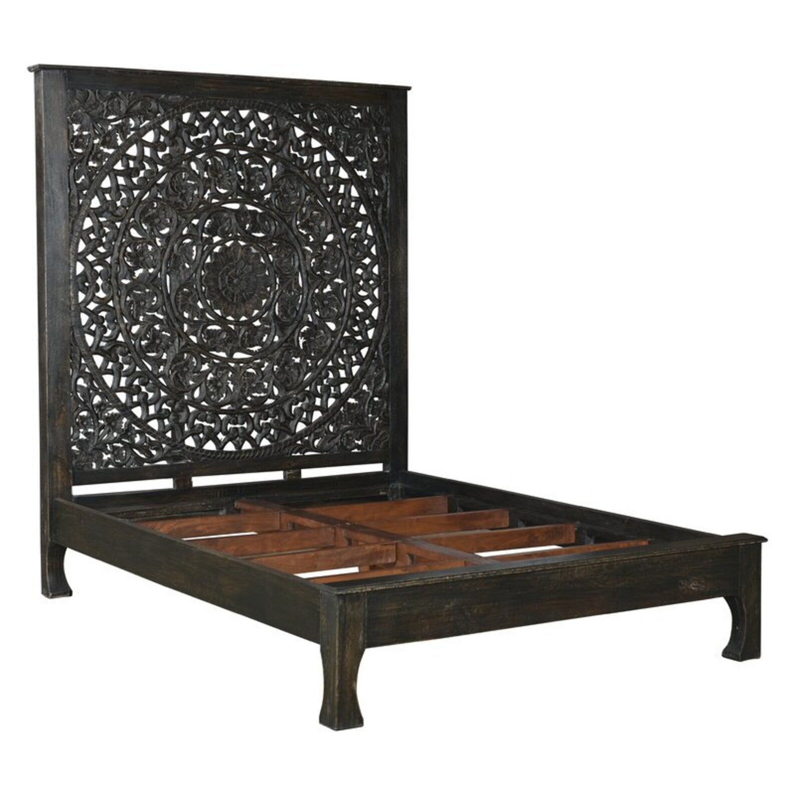 Alia carved on sale wood headboard