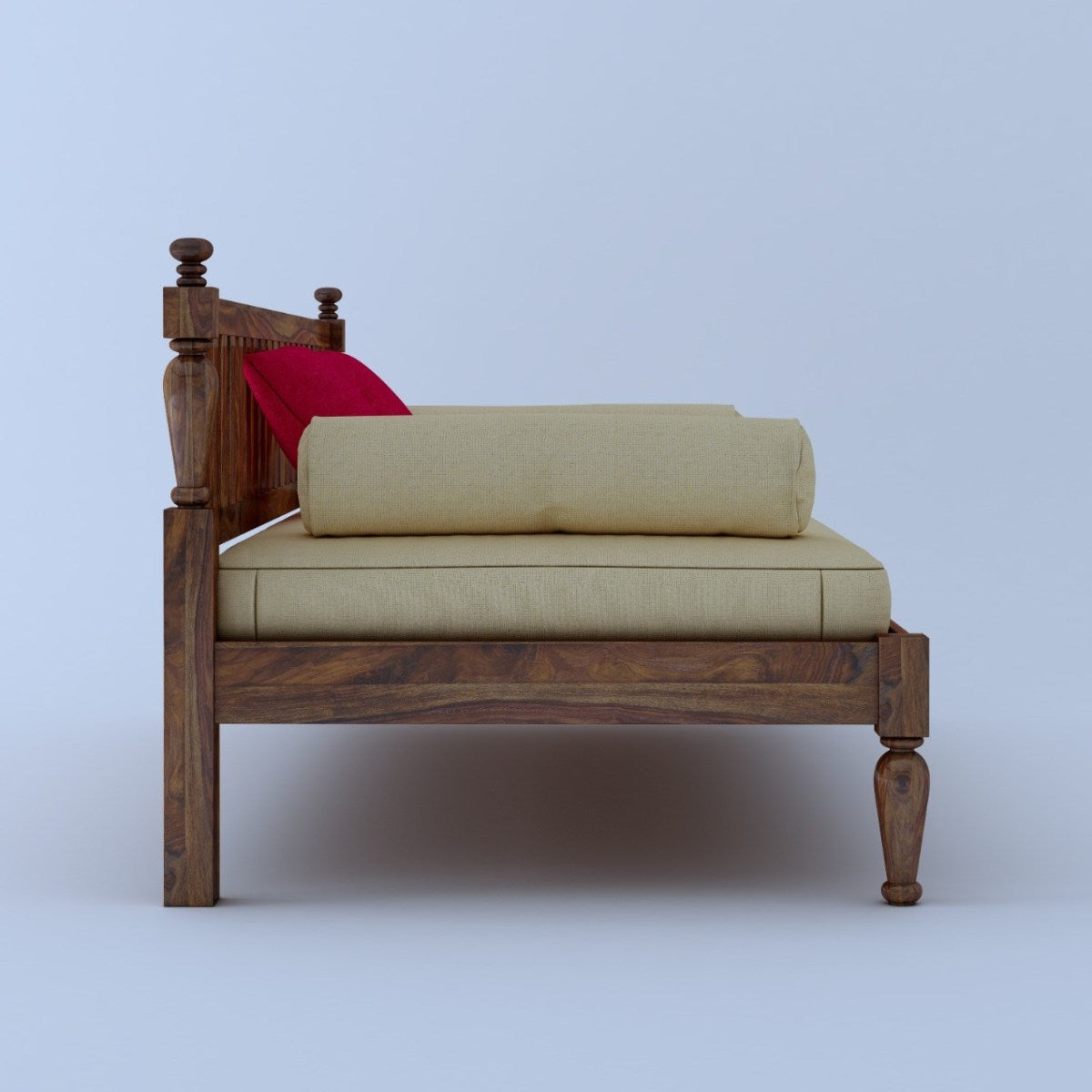 Achilles - Solid Sheesham Wood Diwan Cum Sofa